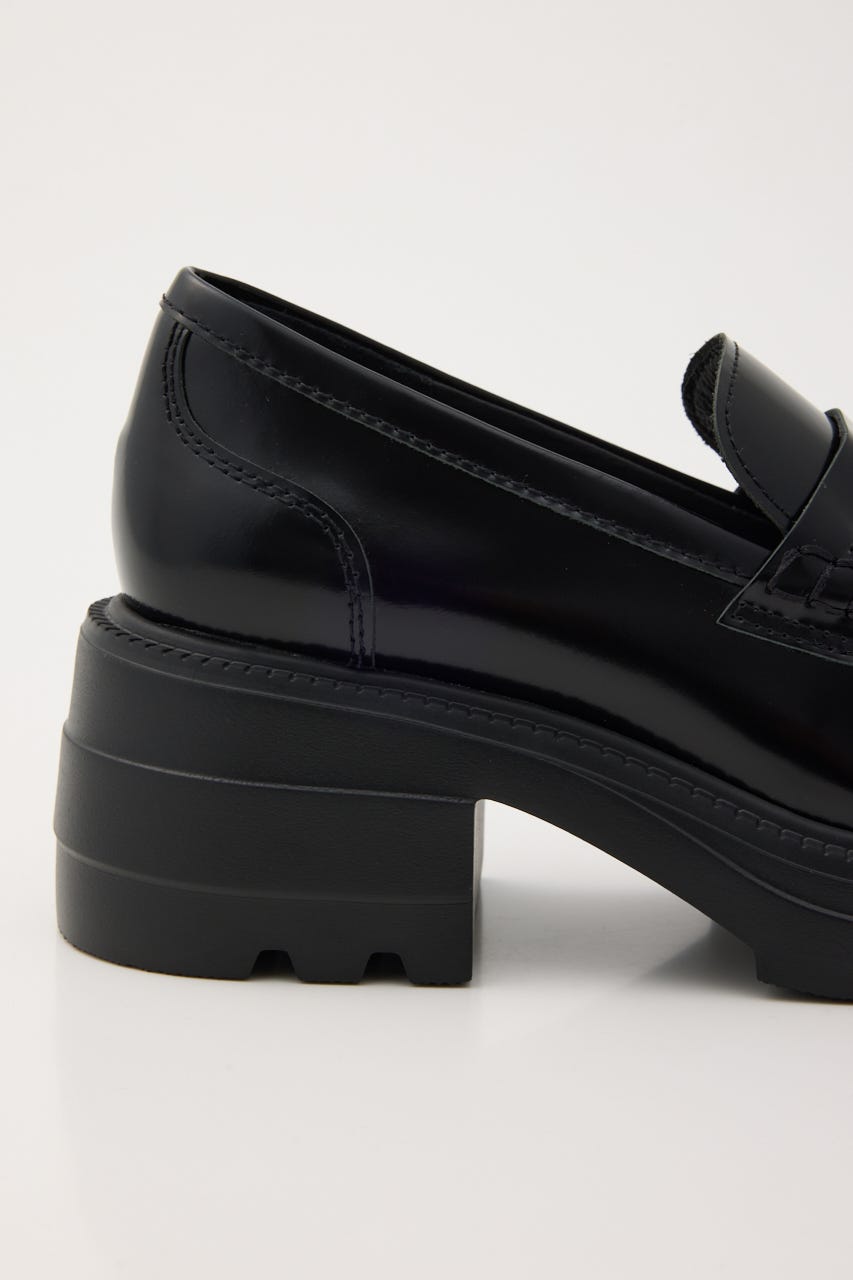 ボタンタンクソールローファー BLK 24.5cm