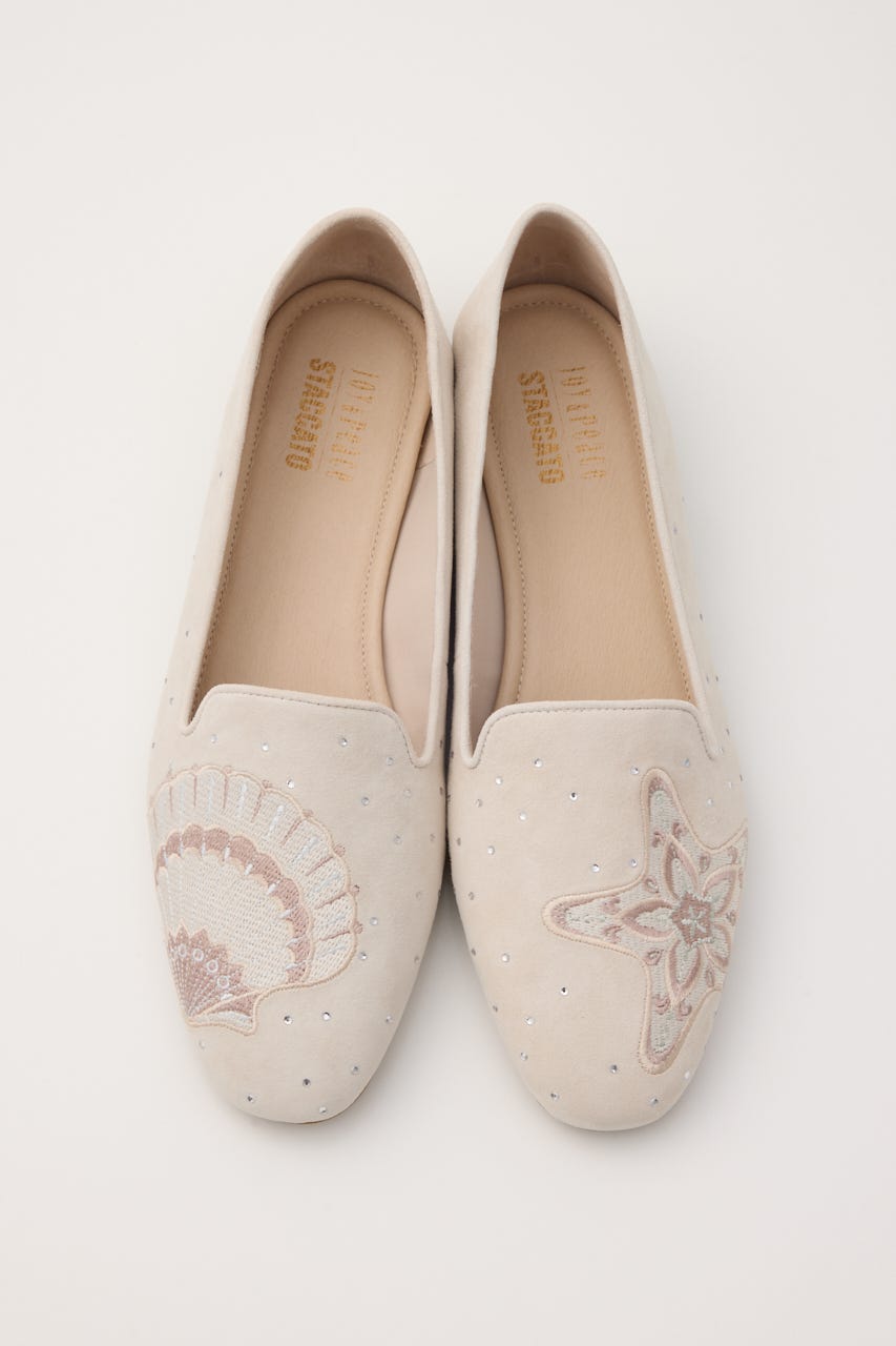 マリンクリーチャーオペラシューズ 柄GREIGE 24.0cm