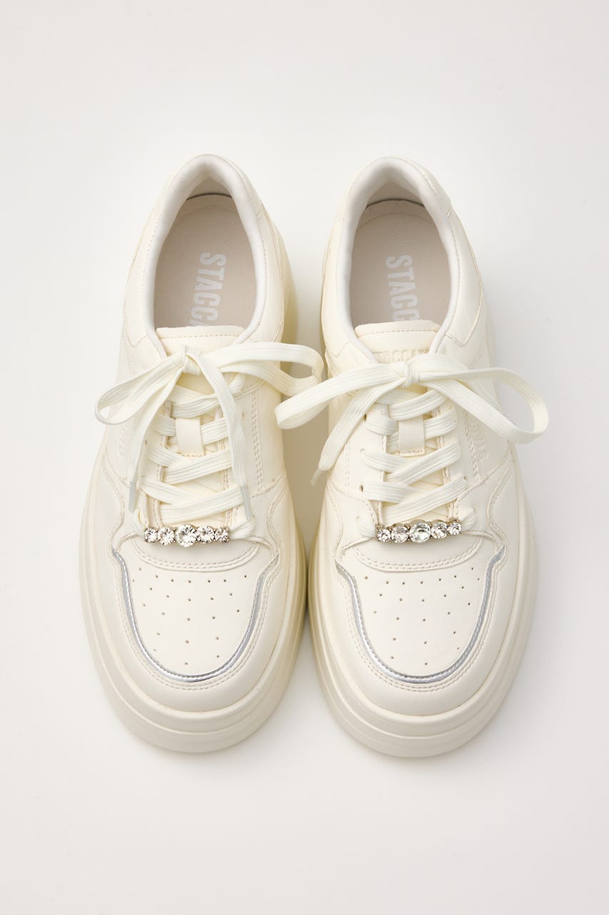 プラットフォームラインスニーカー WHT 23.0cm