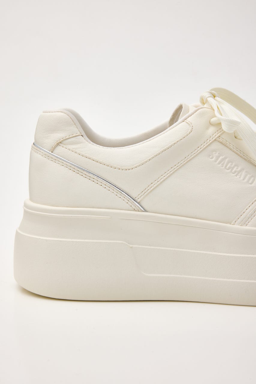 プラットフォームラインスニーカー WHT 23.0cm