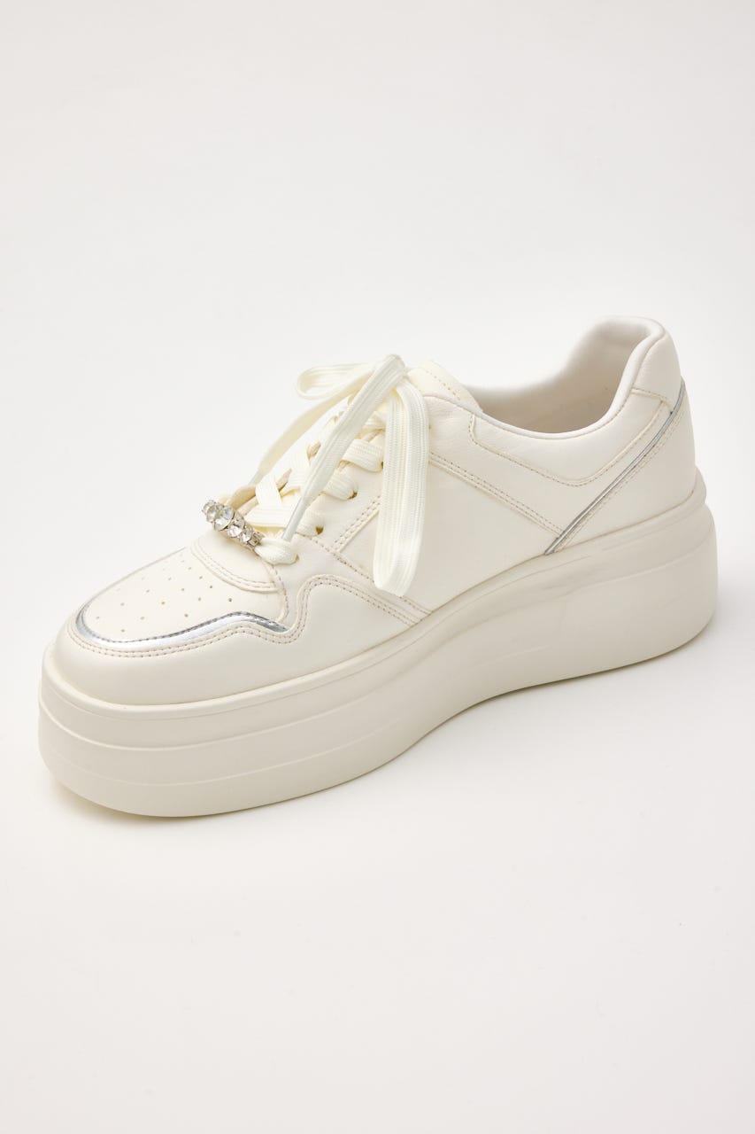 プラットフォームラインスニーカー WHT 23.0cm