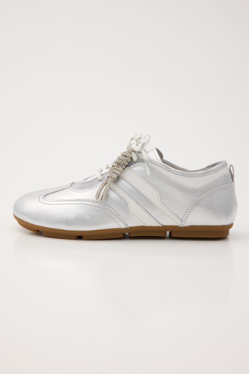 オブリークトゥチャームコンビスニーカー 柄SLV 22.5cm