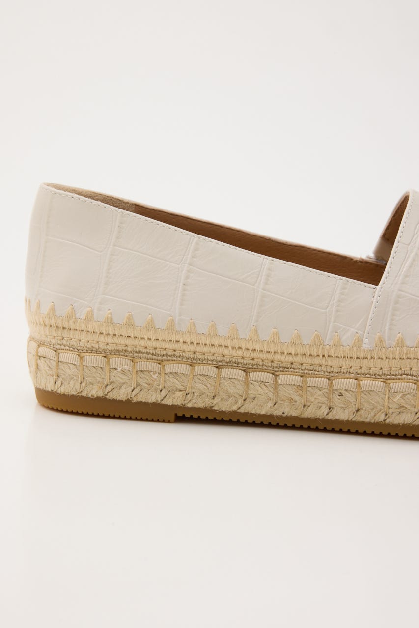 STビーズエスパドリーユ 柄WHT 23.5cm