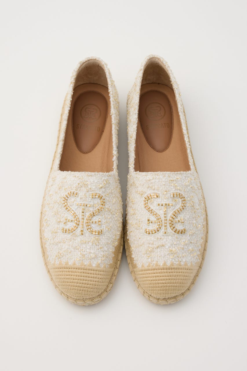 STビーズエスパドリーユ WHT 23.0cm