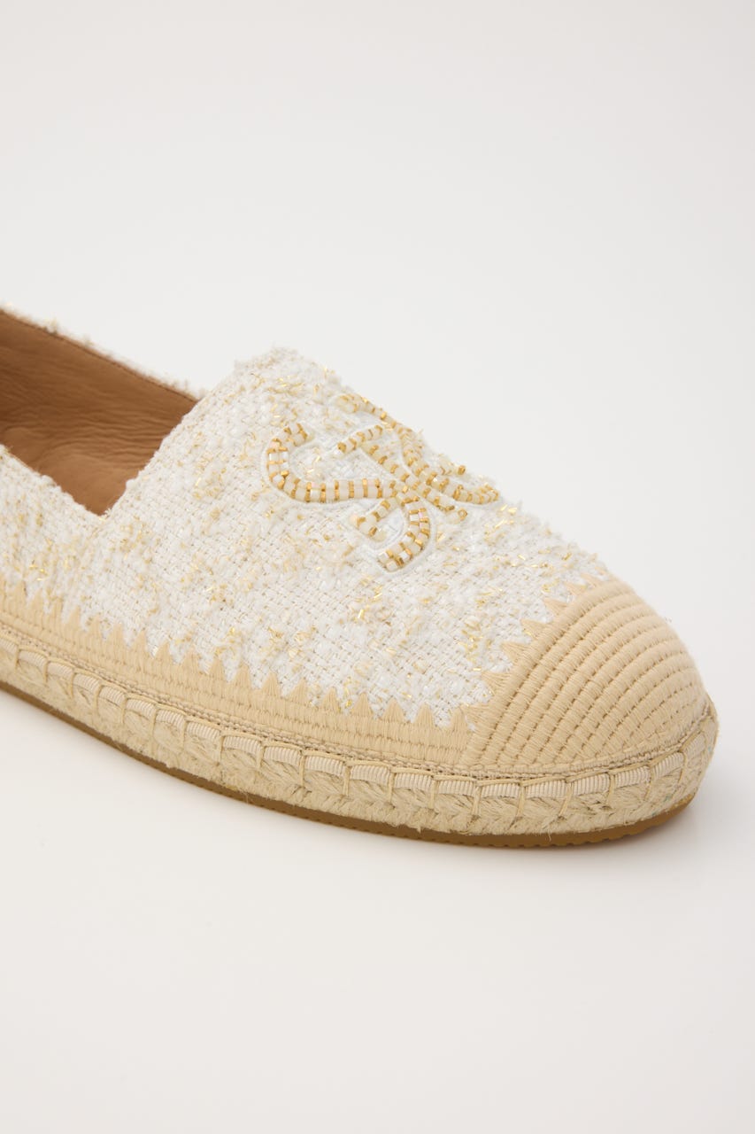 STビーズエスパドリーユ WHT 23.0cm