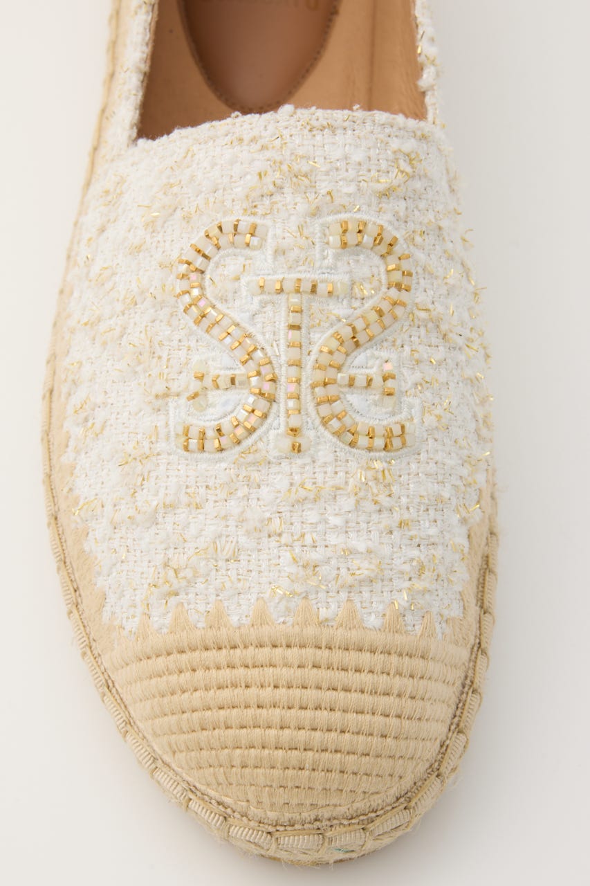 STビーズエスパドリーユ WHT 23.0cm