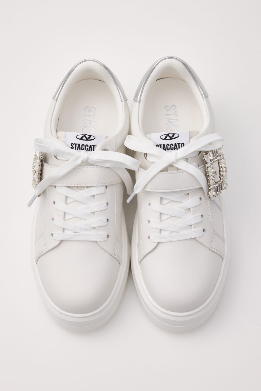 サイドバックルプラットフォームスニーカー WHT 22.5cm