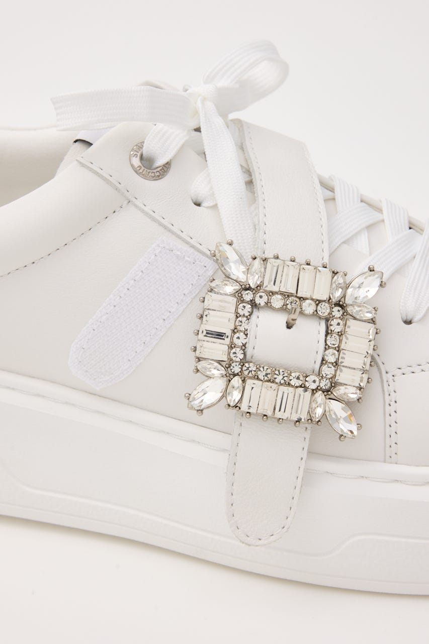 サイドバックルプラットフォームスニーカー WHT 22.5cm