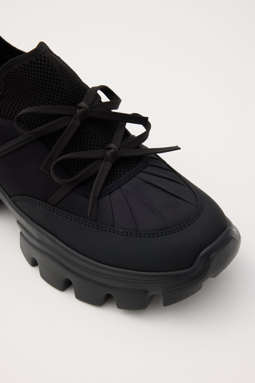 ホーミーリボンボリュームスニーカー BLK 23.0cm