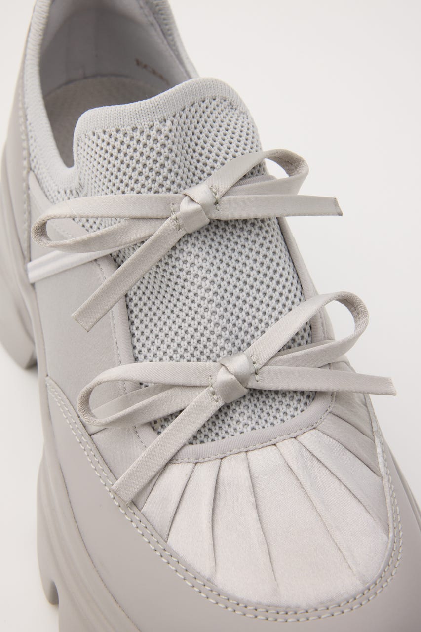 ホーミーリボンボリュームスニーカー GRY 23.0cm