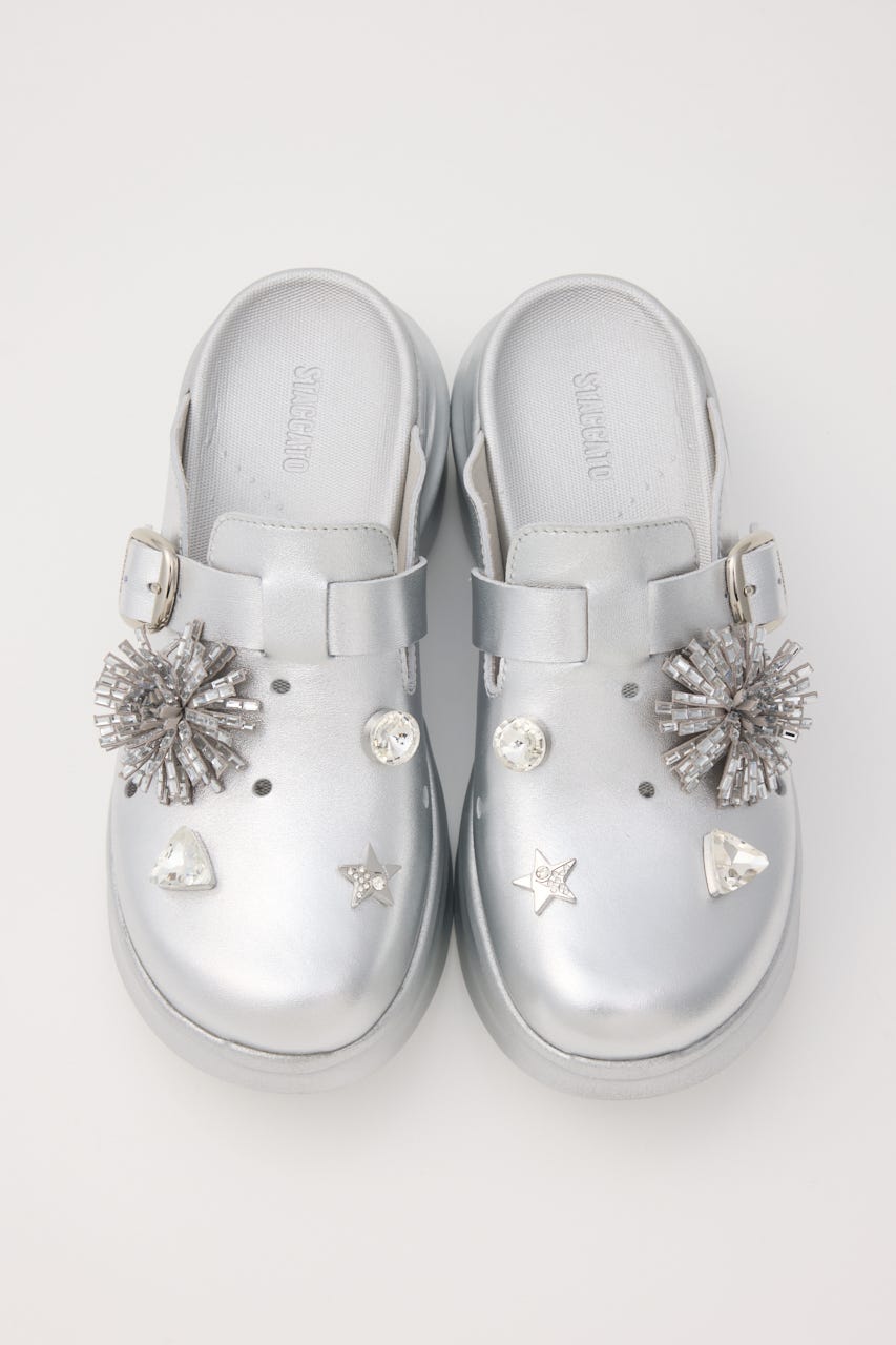 アルビジアーバンクロッグサンダル SLV 22.0cm