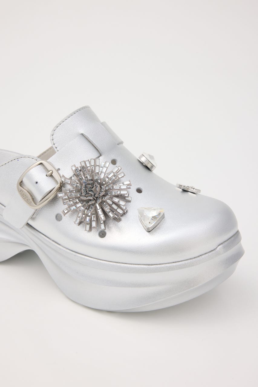 アルビジアーバンクロッグサンダル SLV 22.0cm