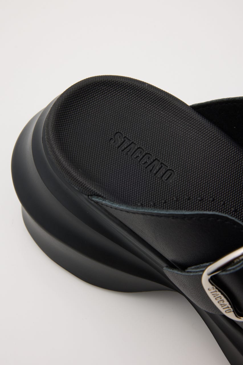 アルビジアーバンクロッグサンダル BLK 24.0cm