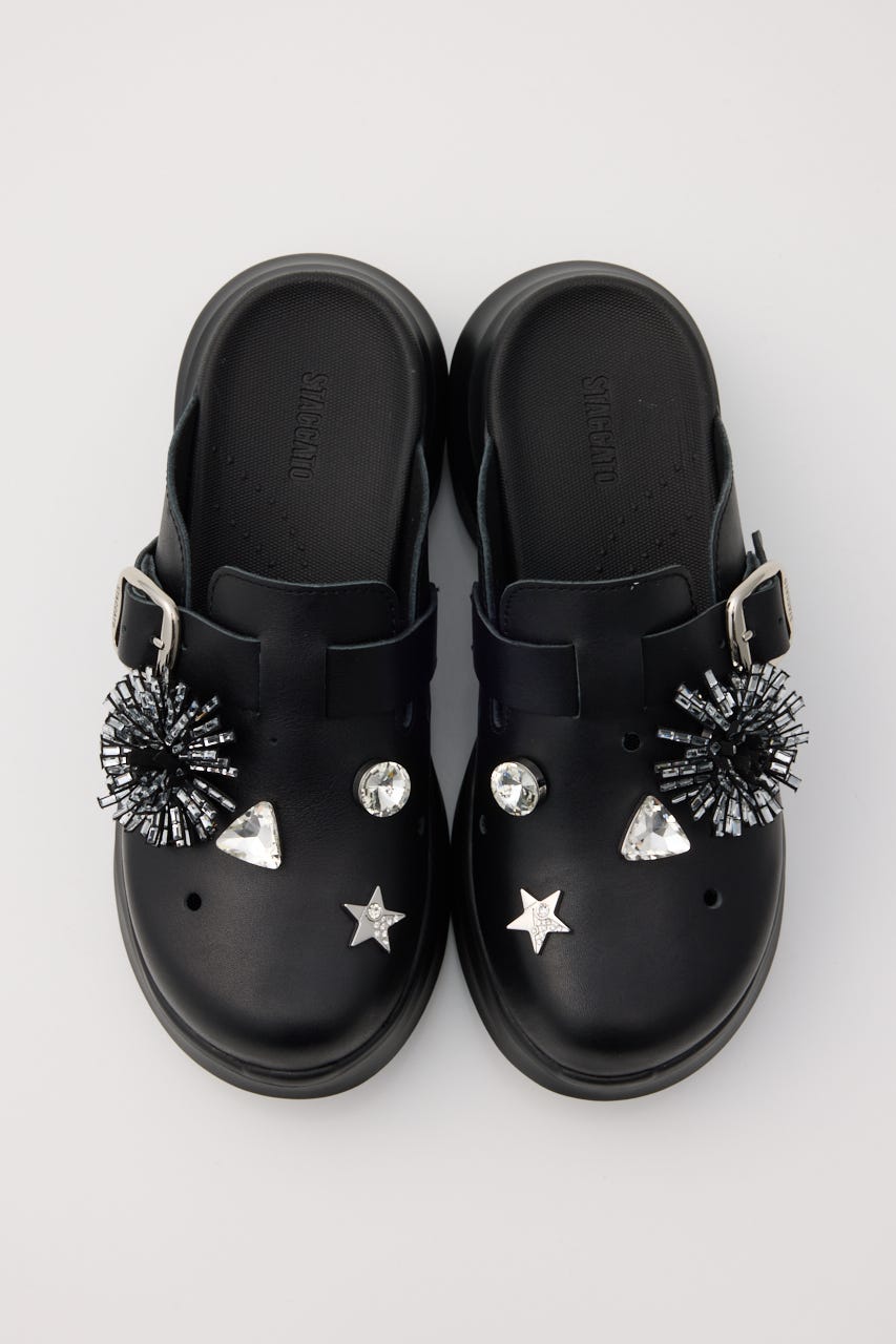 アルビジアーバンクロッグサンダル BLK 24.0cm