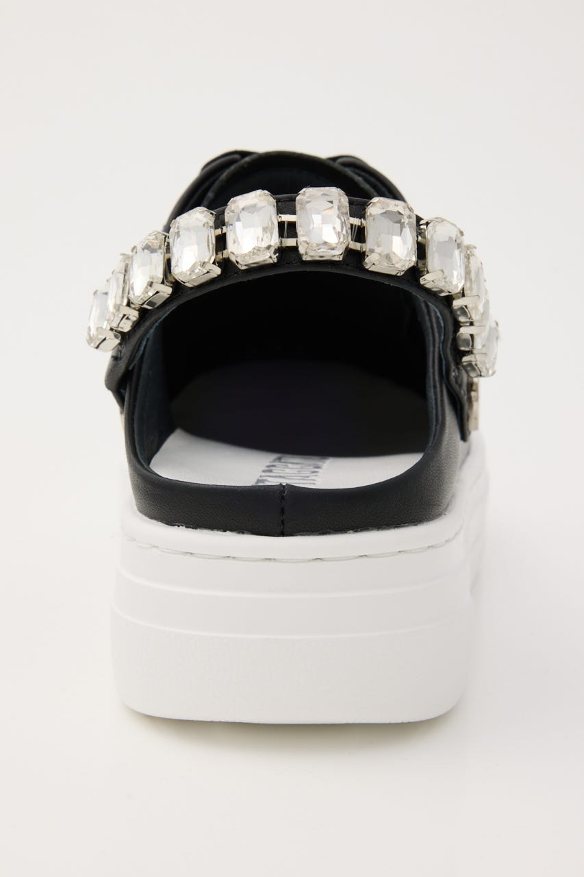 2wayビジューベルトスニーカーサンダル BLK 24.0cm