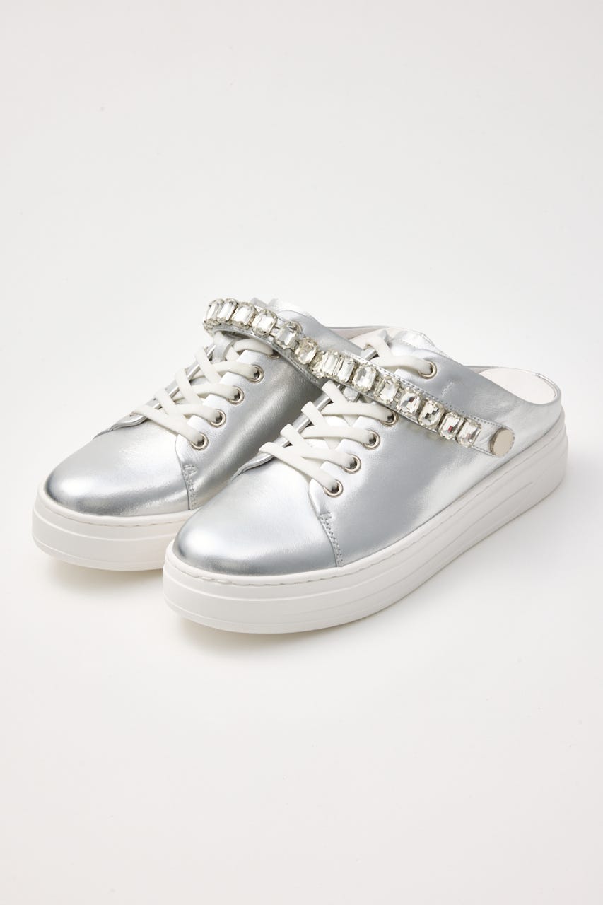 2wayビジューベルトスニーカーサンダル SLV 22.5cm