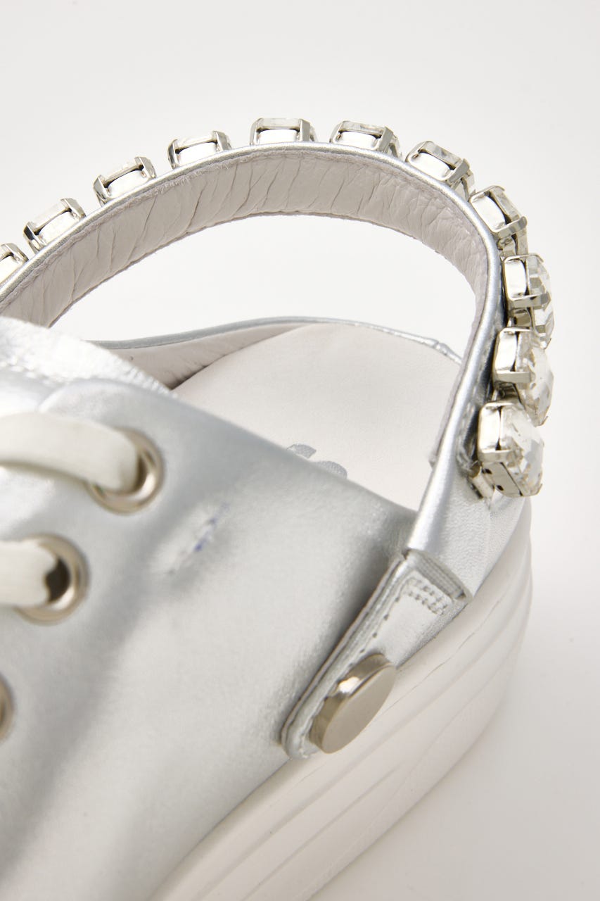 2wayビジューベルトスニーカーサンダル SLV 22.5cm