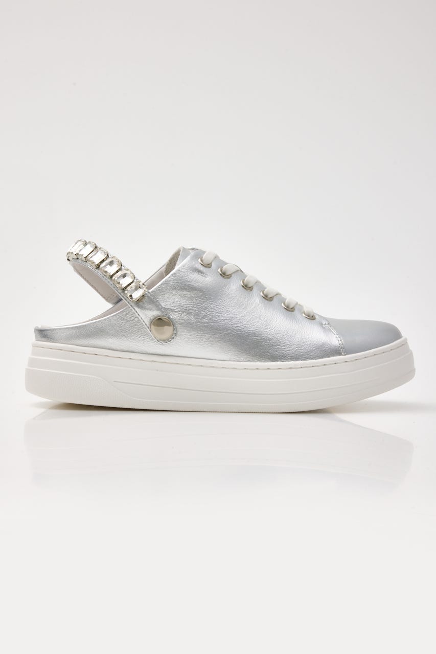 2wayビジューベルトスニーカーサンダル SLV 22.5cm