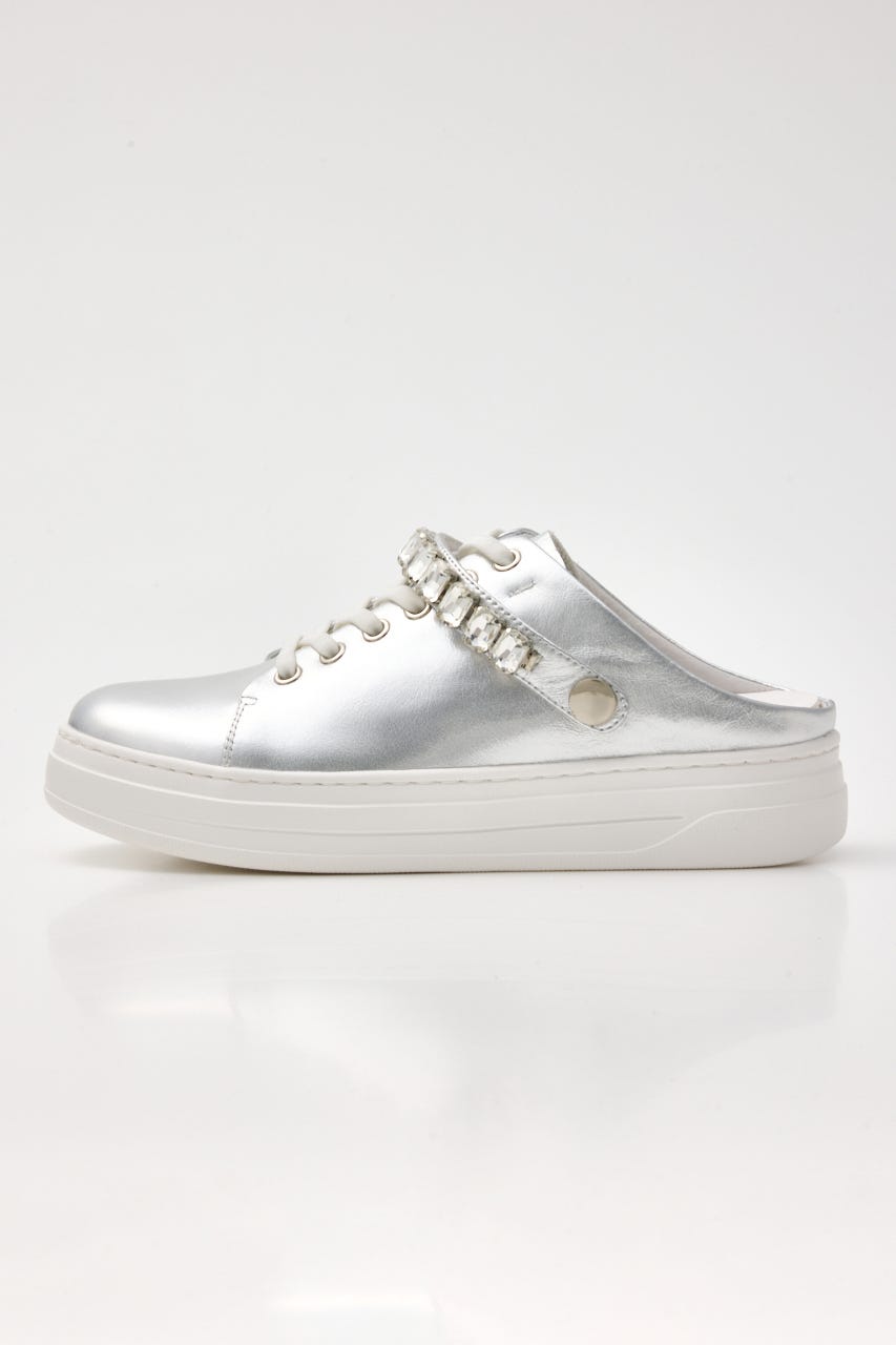 2wayビジューベルトスニーカーサンダル SLV 22.5cm