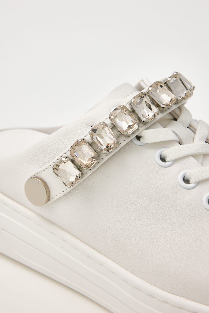 2wayビジューベルトスニーカーサンダル WHT 23.0cm