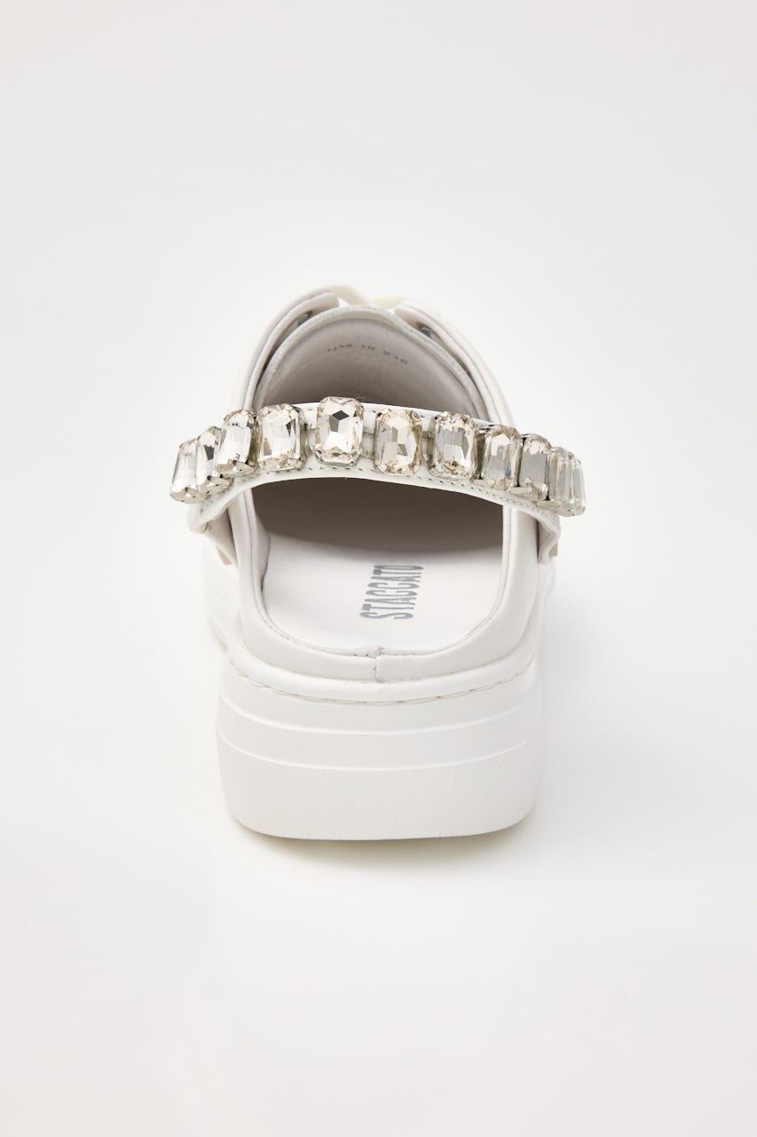 2wayビジューベルトスニーカーサンダル WHT 23.0cm