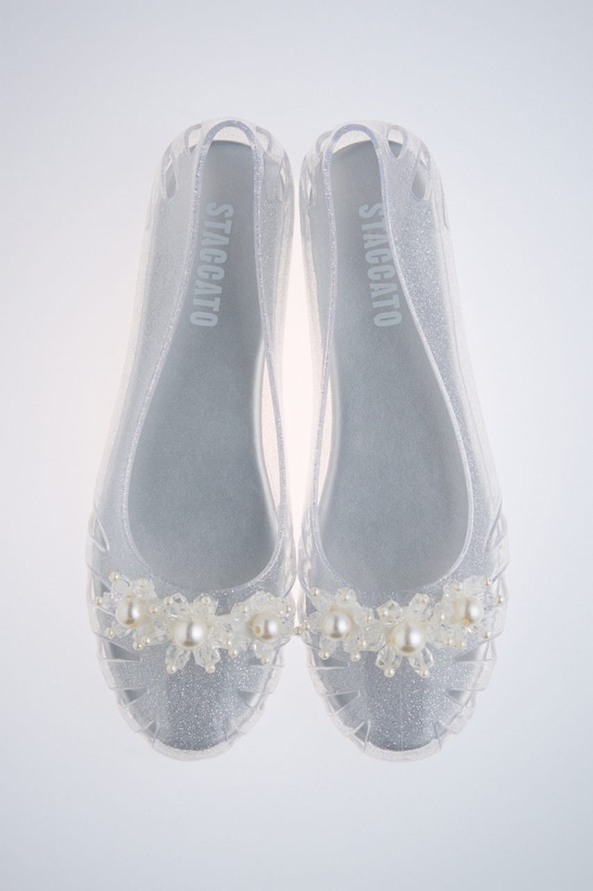 【J.】Lily　フラットシューズ WHT 25.0cm