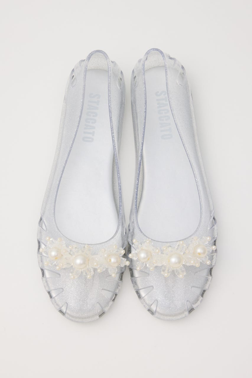 【J.】Lily　フラットシューズ WHT 25.0cm