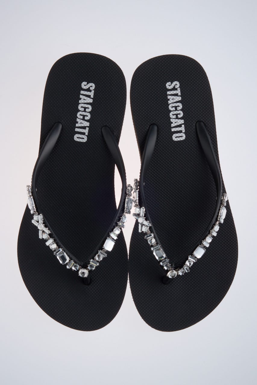 【J.】flip flops　トングサンダル BLK M