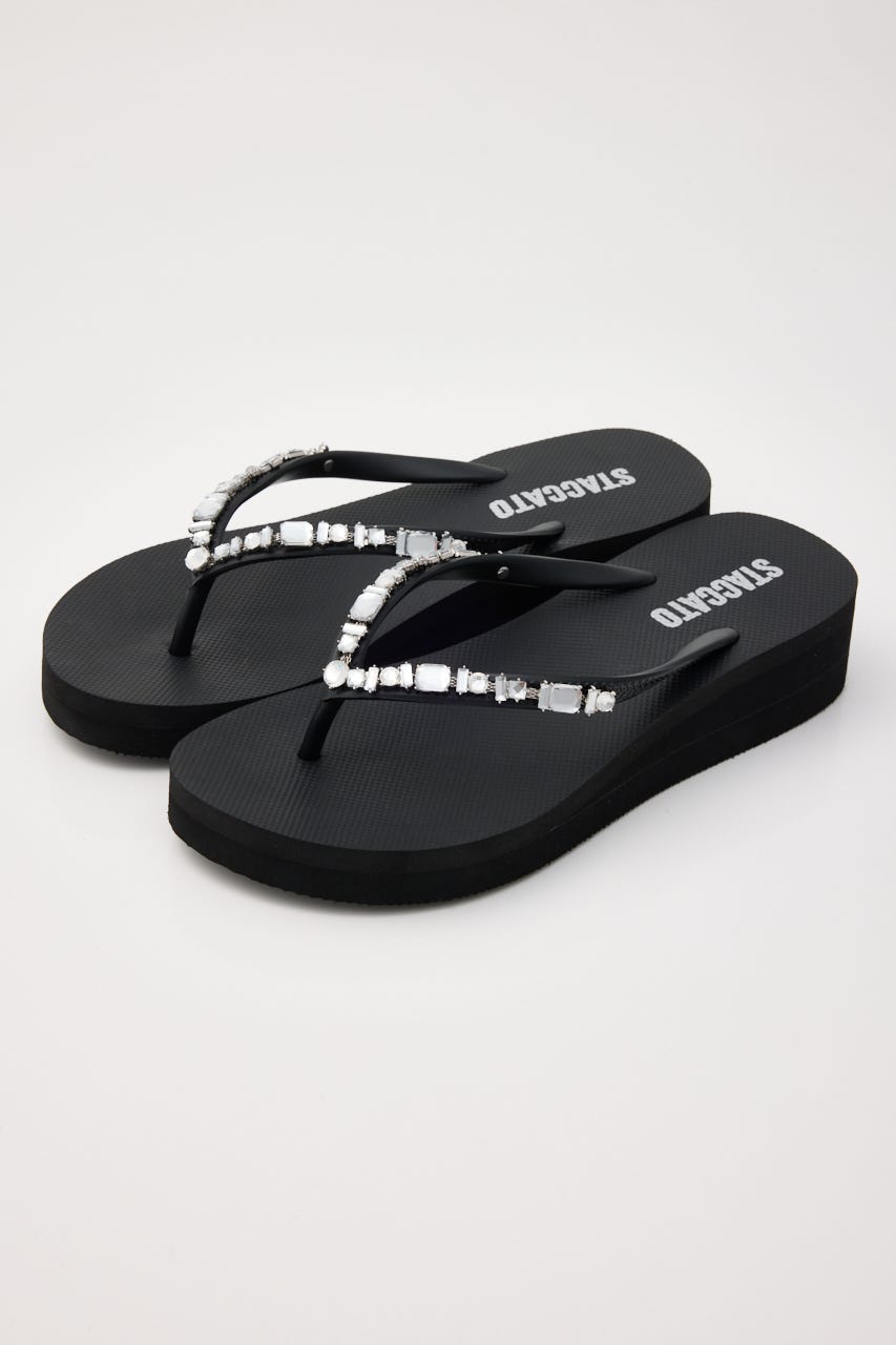 【J.】flip flops　トングサンダル BLK M