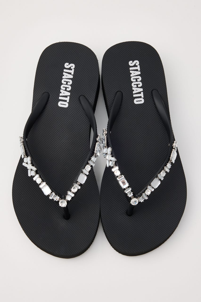 【J.】flip flops　トングサンダル BLK M
