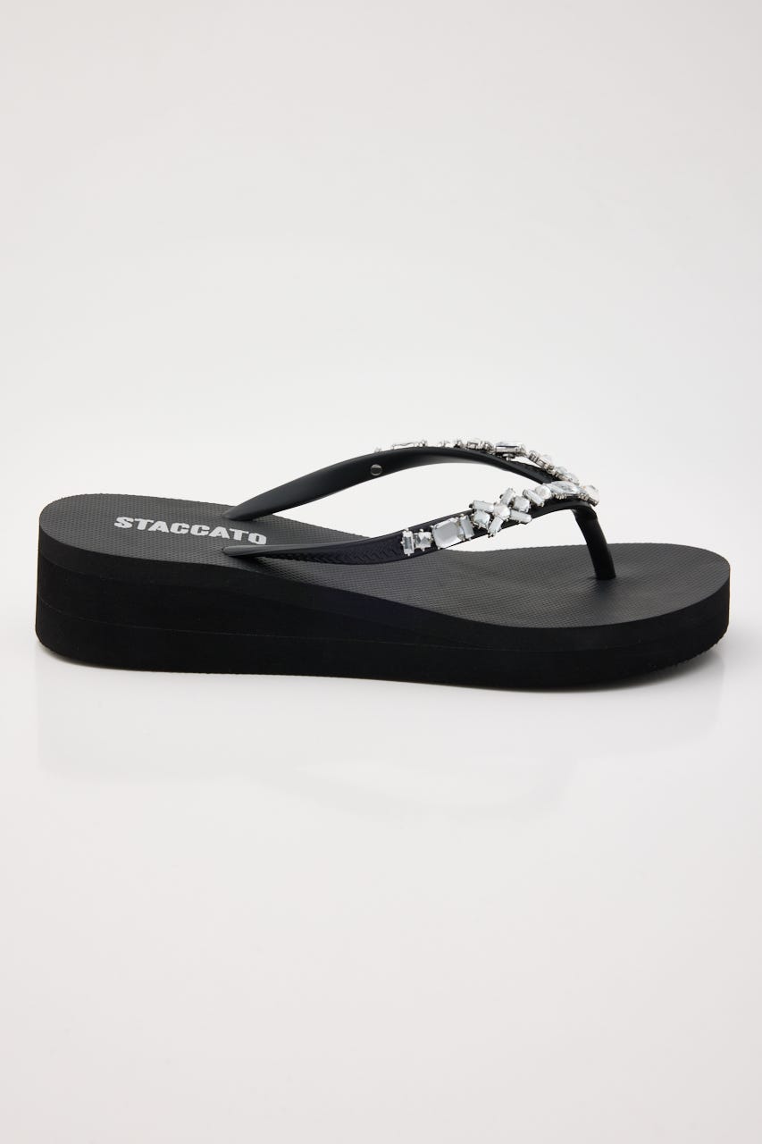 【J.】flip flops　トングサンダル BLK M