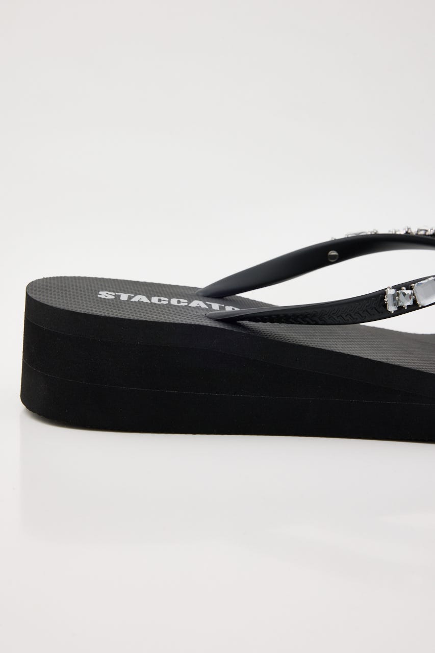 【J.】flip flops　トングサンダル BLK M