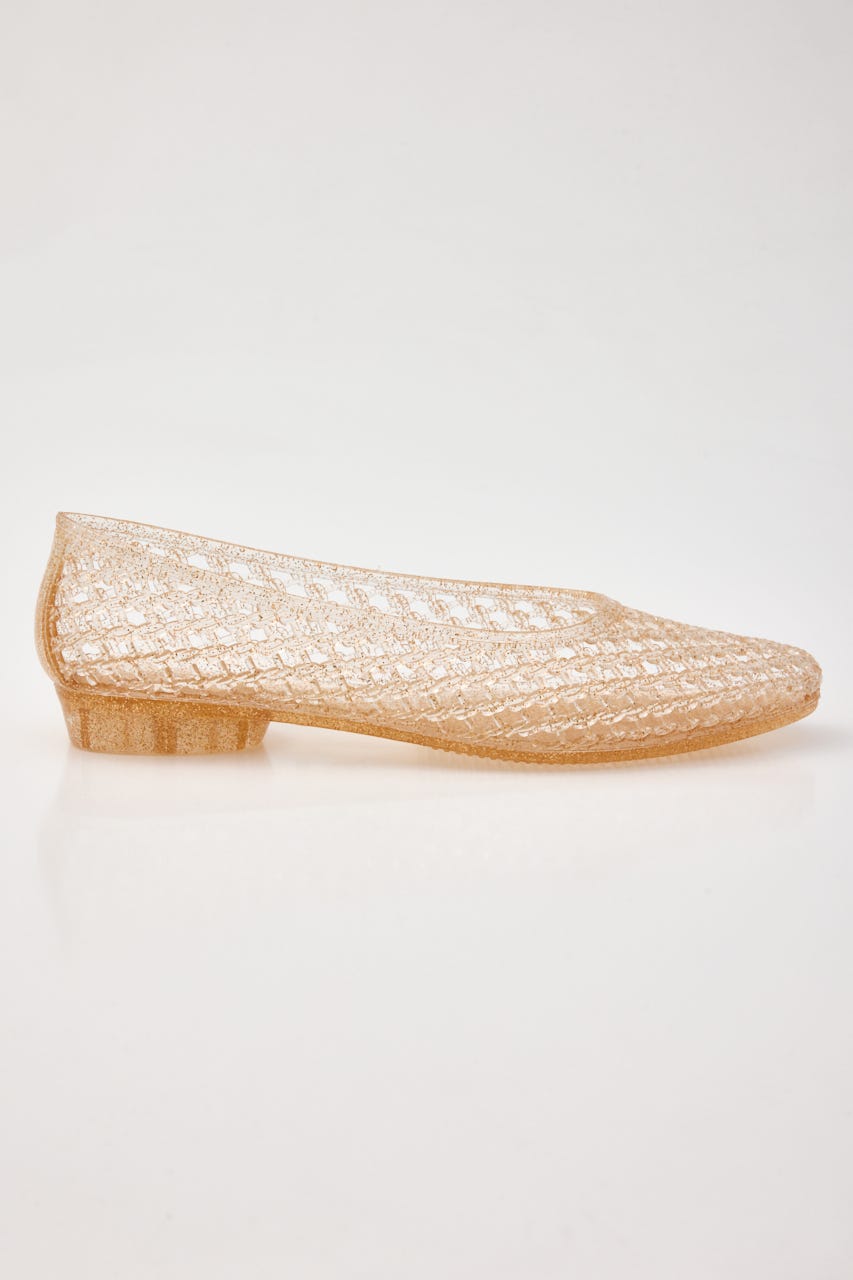 【J.】juicy　フラットシューズ　※チャームピン（小・フリー）対応 P.GLD 25.0cm
