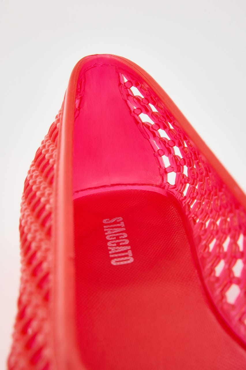 【J.】juicy　フラットシューズ　※チャームピン（小・フリー）対応 RED 24.0cm
