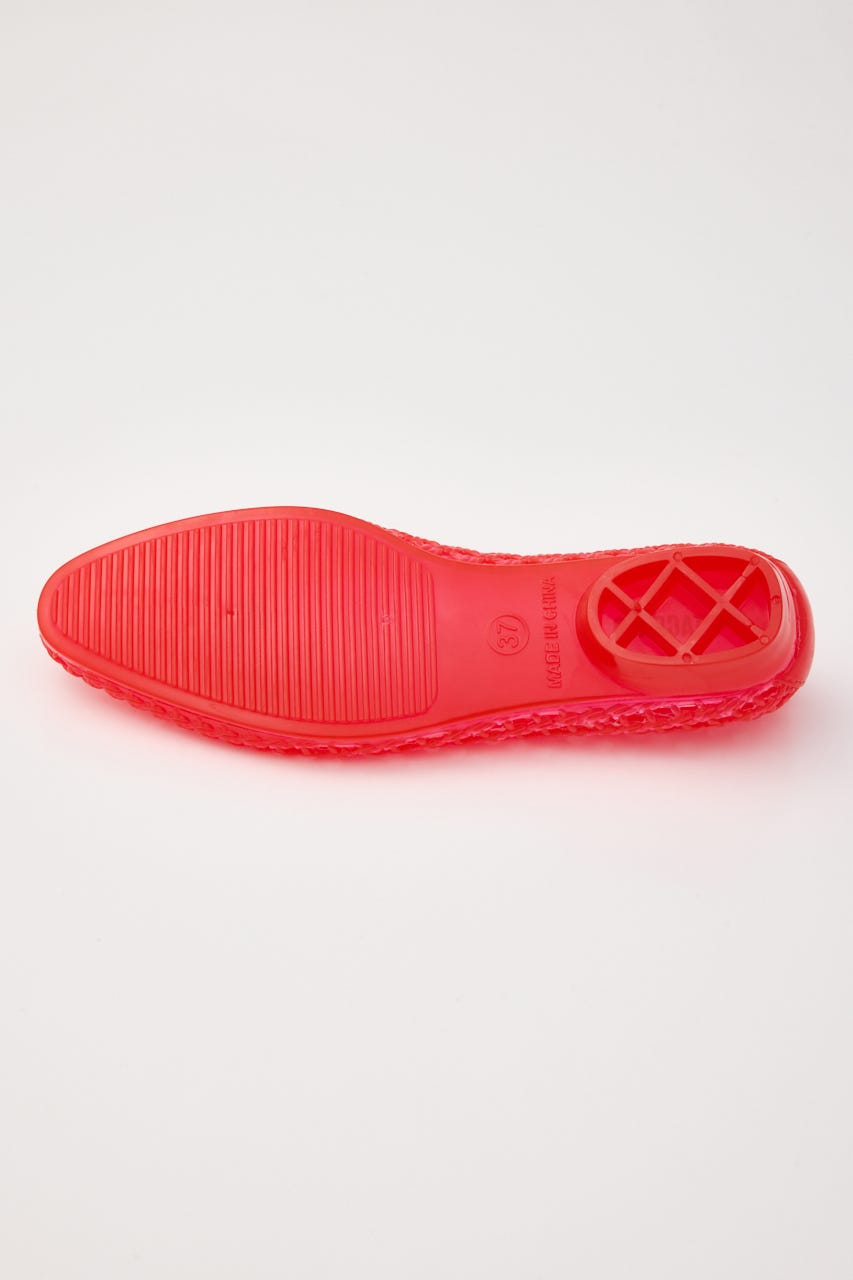 【J.】juicy　フラットシューズ　※チャームピン（小・フリー）対応 RED 24.0cm