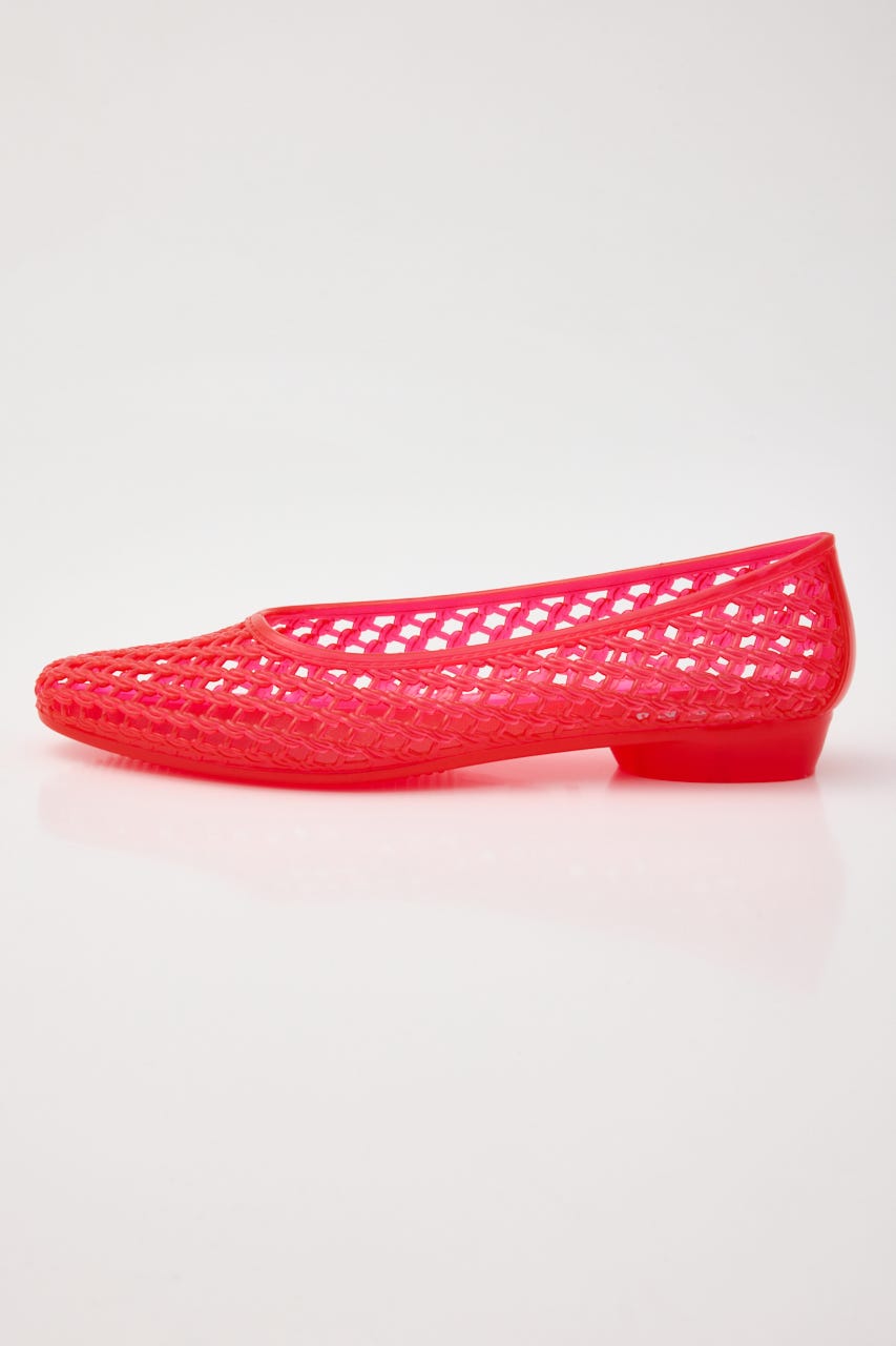 【J.】juicy　フラットシューズ　※チャームピン（小・フリー）対応 RED 24.0cm