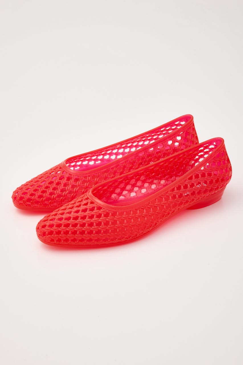 【J.】juicy　フラットシューズ　※チャームピン（小・フリー）対応 RED 24.0cm