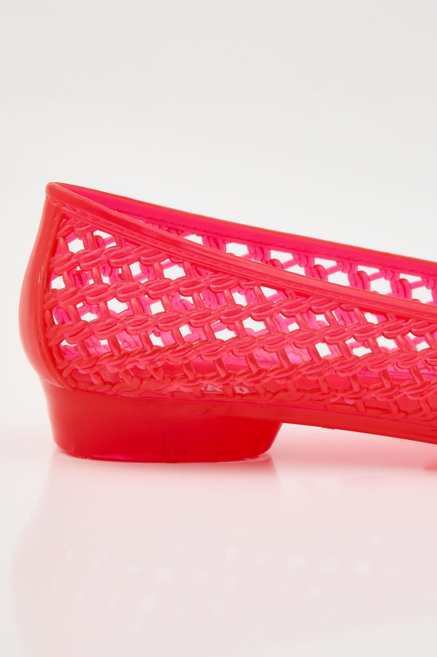 【J.】juicy　フラットシューズ　※チャームピン（小・フリー）対応 RED 24.0cm