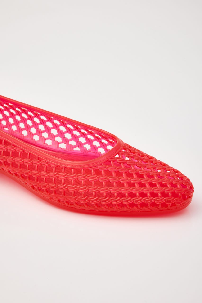 【J.】juicy　フラットシューズ　※チャームピン（小・フリー）対応 RED 24.0cm