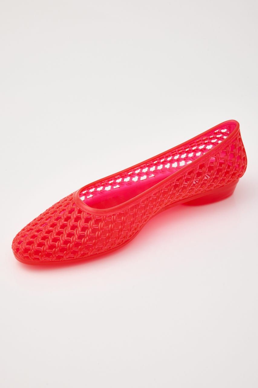 【J.】juicy　フラットシューズ　※チャームピン（小・フリー）対応 RED 24.0cm