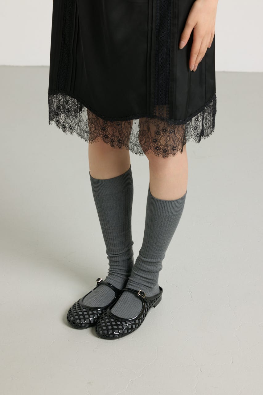 【J.】Marina　メリージェーンフラットミュール　※チャームピン（大）対応 BLK 24.5cm