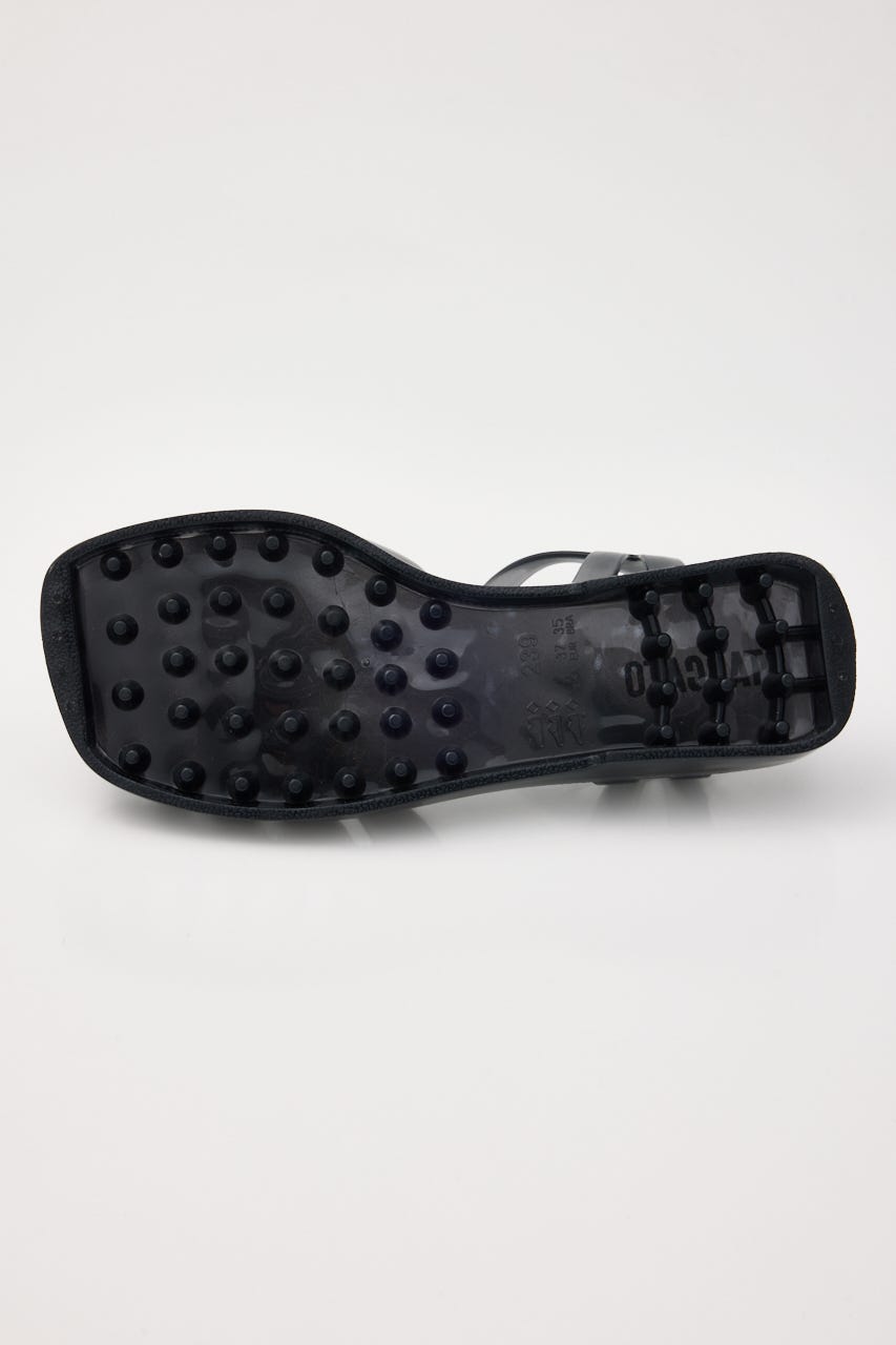 【J.】Gurkha　グルカフラットサンダル BLK 25.0cm