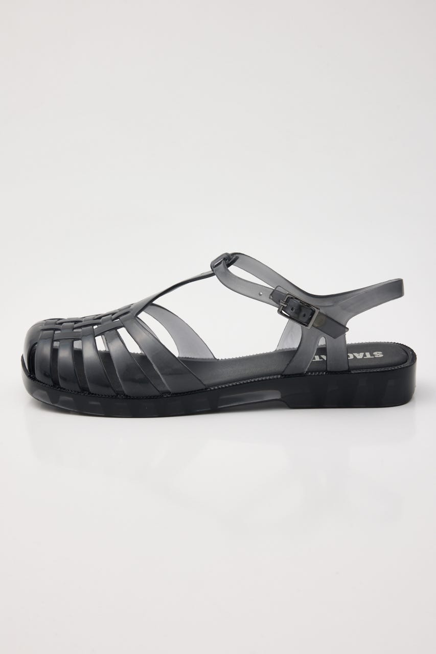 【J.】Gurkha　グルカフラットサンダル BLK 25.0cm