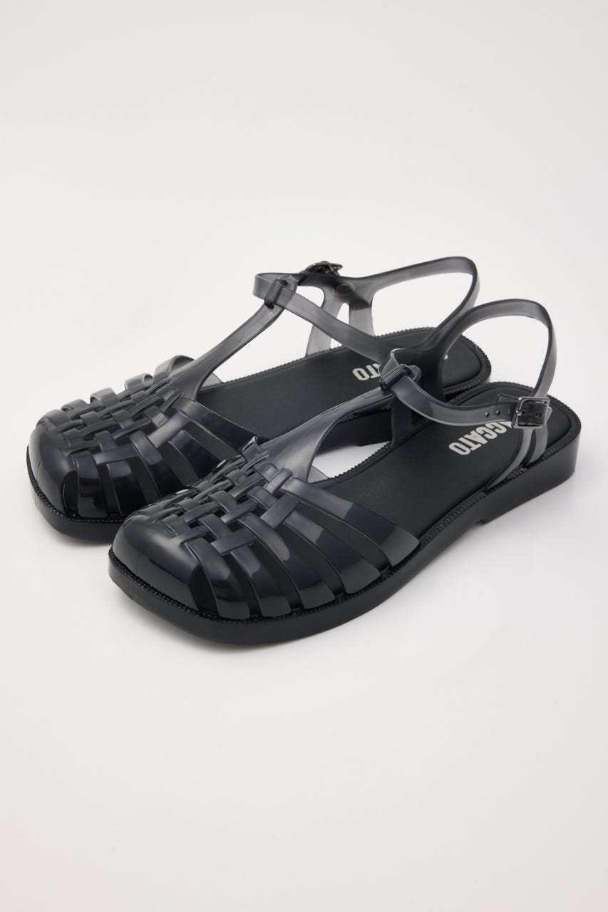 【J.】Gurkha　グルカフラットサンダル BLK 25.0cm