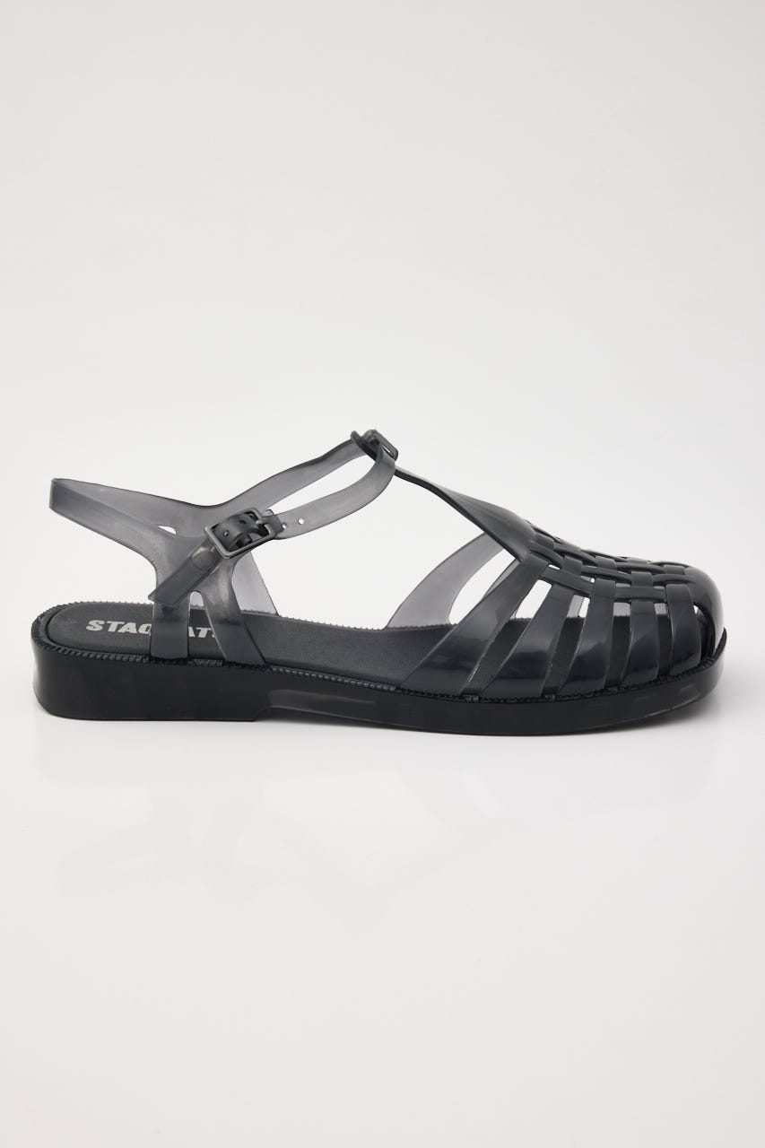 【J.】Gurkha　グルカフラットサンダル BLK 25.0cm