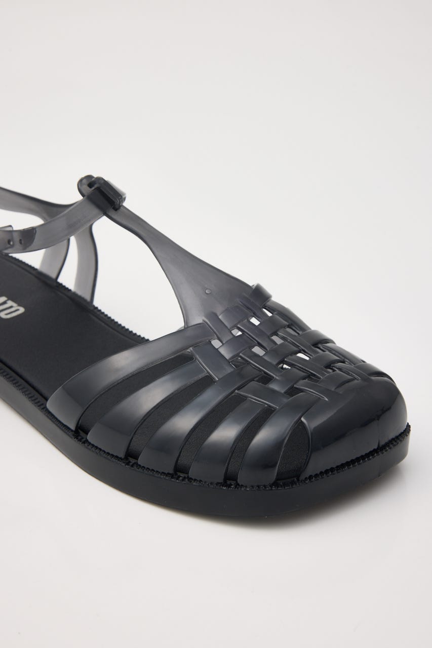 【J.】Gurkha　グルカフラットサンダル BLK 25.0cm