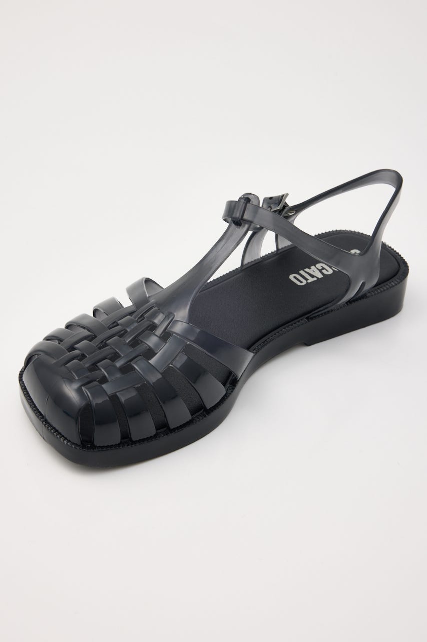 【J.】Gurkha　グルカフラットサンダル BLK 25.0cm