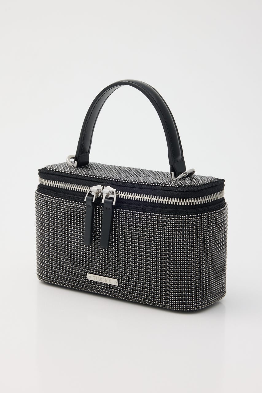 クリスタル2wayバニティバッグ BLK FREE