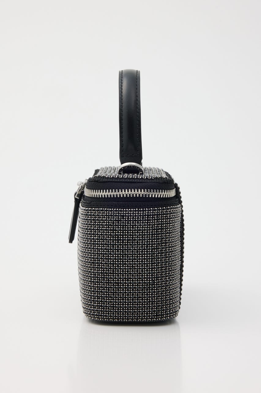 クリスタル2wayバニティバッグ BLK FREE