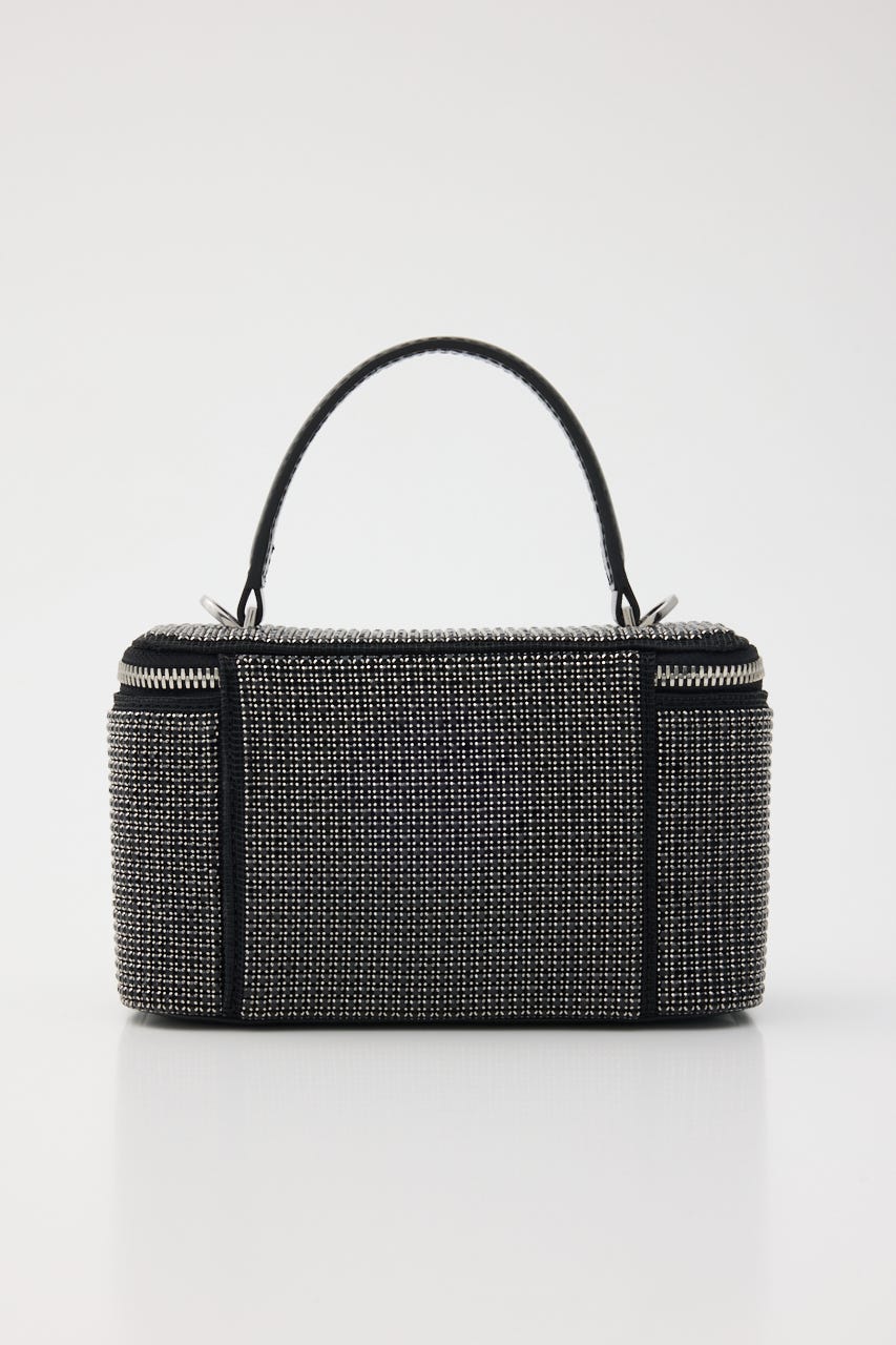 クリスタル2wayバニティバッグ BLK FREE